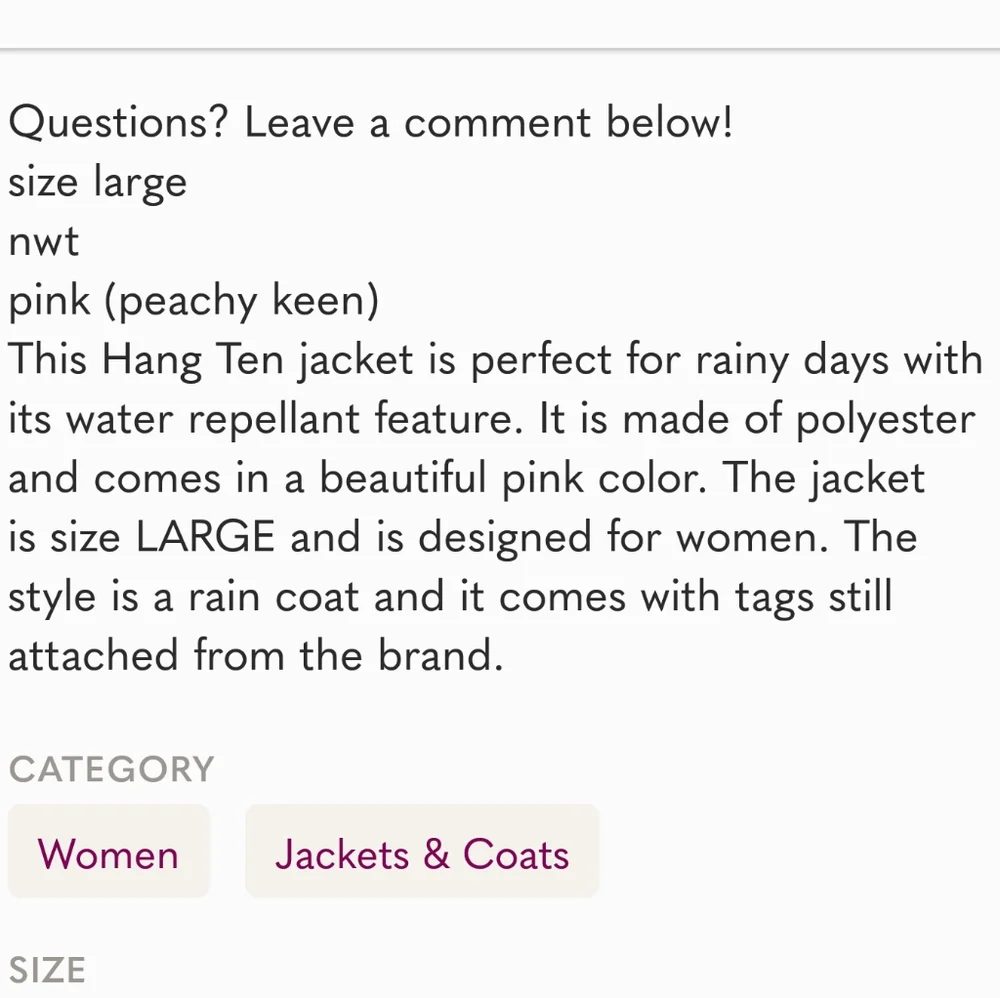 Hang Ten Ladies' Hybrid Jacket blue fog nwt large pink - Picture 5 of 5